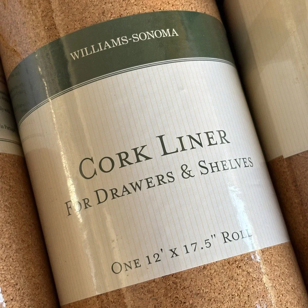 NEW - Williams Sonoma Cork Drawer Shelf Liner 12